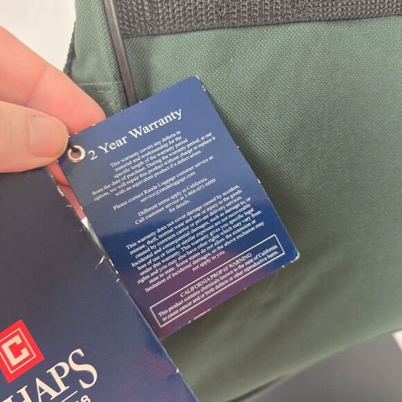 Chaps Laptop Bag Sedona Collection Green Black 15.5" x 11" x 3" - Picture 7 of 16